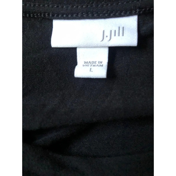 J.Jill Women’s Dress, Black Accordion Pleated Drawstring - Picture 3 of 5